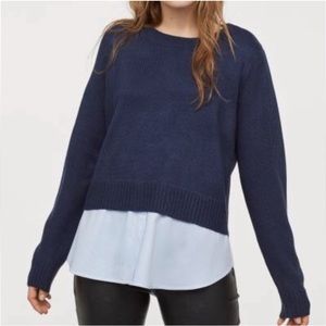 H&M navy knit sweater